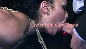 tied angelica heart in old factory for bondage