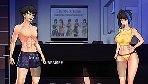 sexy teen gives blowjob and handjob to friends