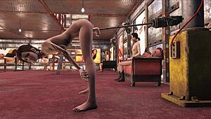 Fallout 4 machine fucks me hard with a dildo in wild anal action