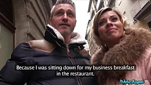 public agent seduces elite wife to screw stranger as husband waits