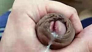 Young guy with big dick masturbating and cumming