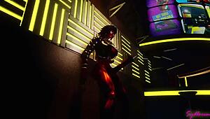 erana welcomes you to cyberpunk with her huge horsecock