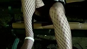 tingting says, 'i masturbate outdoors, climax spraying on fishnets'