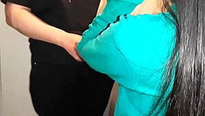 Lesbian Illusion Girls Pay Courier with Hot Dirty Talk and Pussy Licking