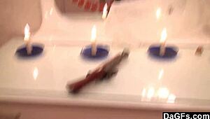 Sexy Caribbean Pirate Girl Undresses Small Tits For Webcam Masturbation