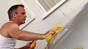 blonde milfs sharon pink and cindy behr soak in lesbian threesome with pantyhose and lingerie