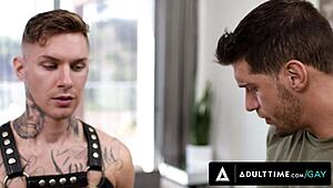 Military Hunk Ty Roderick Dominates Sub Zak Bishop with Rough Face Fucking