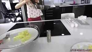 Super cute teen competes in taboo family creampie contest