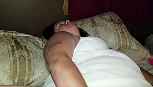 Sexy bbw plays in panties and toys with cum.