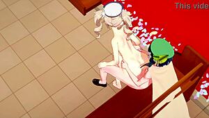 Barbara and Venti have explosive sex in Genshin Impact church!