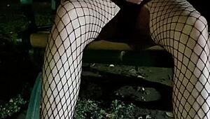 tingting says, 'i masturbate outdoors, climax spraying on fishnets'