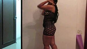 huge ass south indian babe riding dildo with wild moves