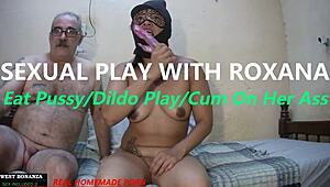 Roxana Explores Playful Bedroom Adventures with Toys