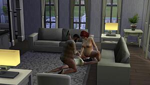 the sims 4 - introduced to my new family orgy