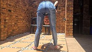 Just chilling outdoors, smoking, and wetting my mom jeans with piss desperation