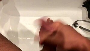 Solo Boy Masturbates to Intense Cumshot.