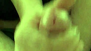 Wow! First-time prostate play as my girlfriend rubs my big hard cock!