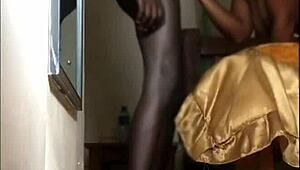 I feel the milf deepthroat my big black cock with tattoo ass to mouth cumshot.