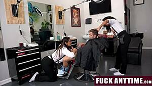 man, my fave barber shop always got hot fuckin action!