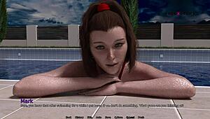 my dorm 4 games in pool mark playing with stepsister and friends