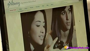 Lesbians get horny during an oiled massage session. Fingering and babe action heats up.