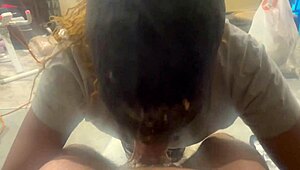 the glare sucks but the puking and nose blowing from this disgusting black whore are top notch