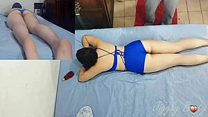 Pov - Gorgeous Curvy Amateur Hot Oily Massage And Footjob