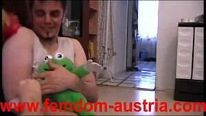 Behind the scenes look at a bound lady serving her dominant mistress.