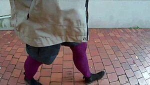 discover the allure of stockings in outdoor public settings