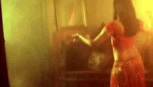 Belly dancer from the far east teases with nude erotic moves