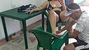 My neighbor's big cock breaks my pussy?