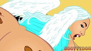 thick ass pawg angel divine gets interracial anal sex in cartoon