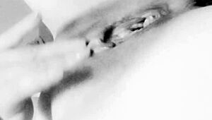 Fuck me with that dildo on my big tits.