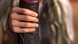 Just a casual day with a HUGE BLACK COCK getting a slick handjob.