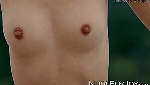 Hottie Strips Clothes To Seduce Naked By Pool