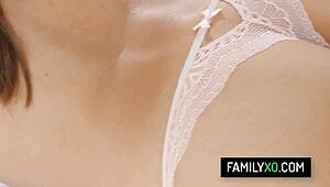 busty teen ella knox banged in threesome with stepdad and stepbrother