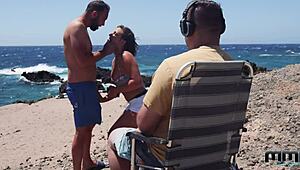 Blind Lust in Public Blowjob