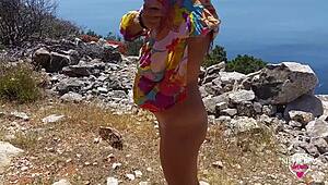 Nippleringlover Kinky Mom Pissing Outdoors with Pierced Pussy Compilation