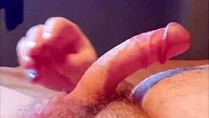 Chubby guy uses dildo and cums in this compilation