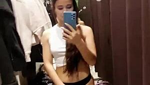 Sexy Girl Risks Wild Orgasms in Fitting Room