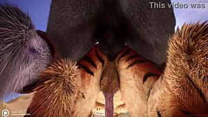 Wild Gay Furrys Engage In Intense Yiff Action