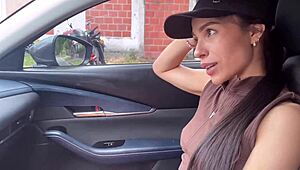 Small colombian teen 18+ fucked by driver deep blowjob breaking tight pussy asks for creampie