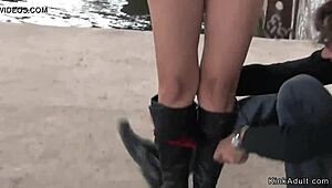 Czech Blonde in Bondage PUBLICLY FUCKED Hard