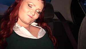 Passionate Redhead Bent Over For Outdoor Doggystyle Threesome