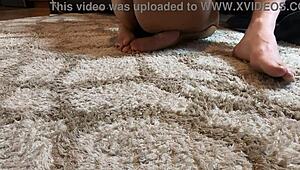 Mandy Mynxx Giving Oral on Couch with Feet Play in Hardcore Latina Action