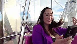 a beautiful latina milf giving blowjob on ferris wheel with dirty talk 😏