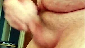 Chubby guy uses dildo and cums in this compilation