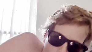 Busty MILF takes HUGE load on face