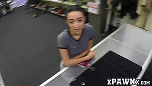 Petite minx Kiley Jay seals a banging deal with pawn broker... wow! 😍