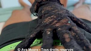 Belle Salope Sucks Cum-Filled Cock With Lace Gloves 😈